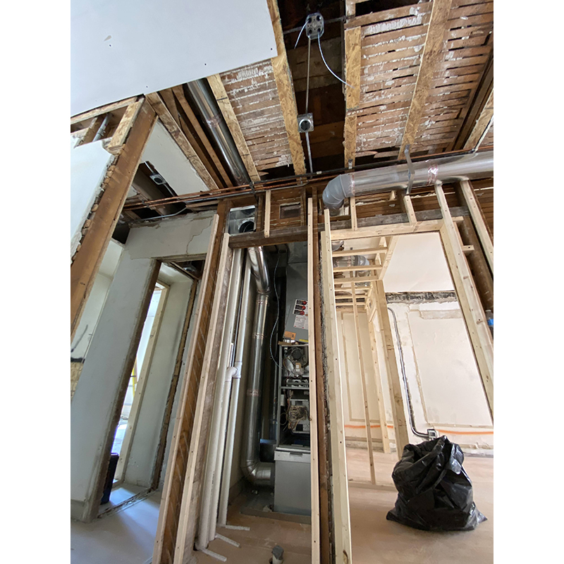 Residential construction and remodeling. Interior framing and drywall.