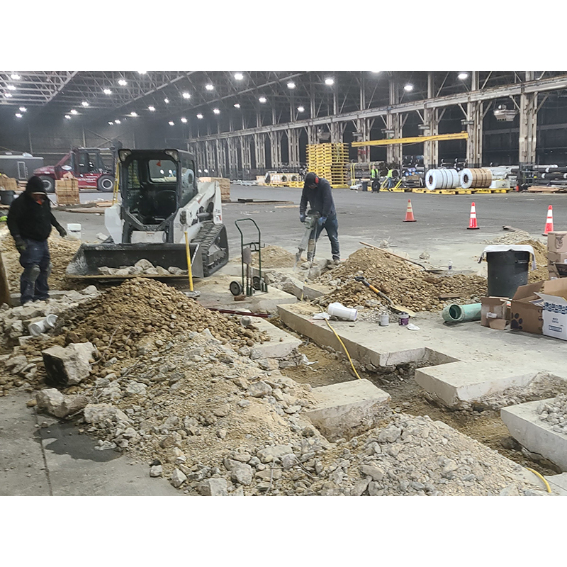 Commercial and warehouse construction and concrete work.