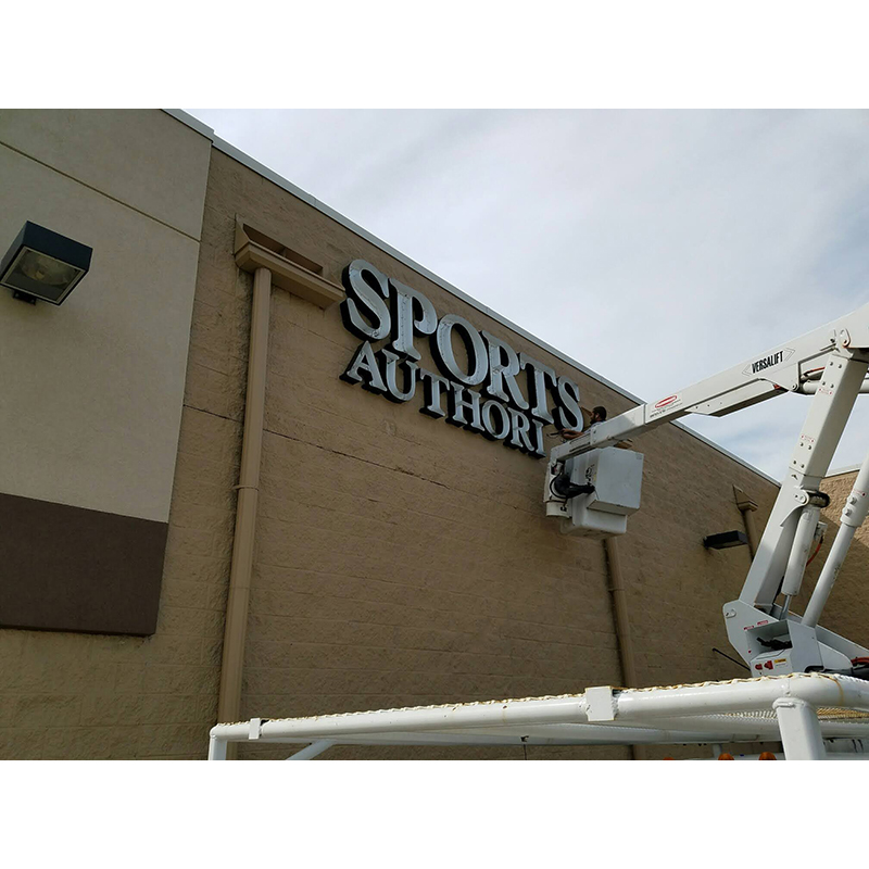 Sign maintenance and installation.