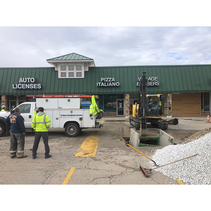 Water main and plumbing repairs.