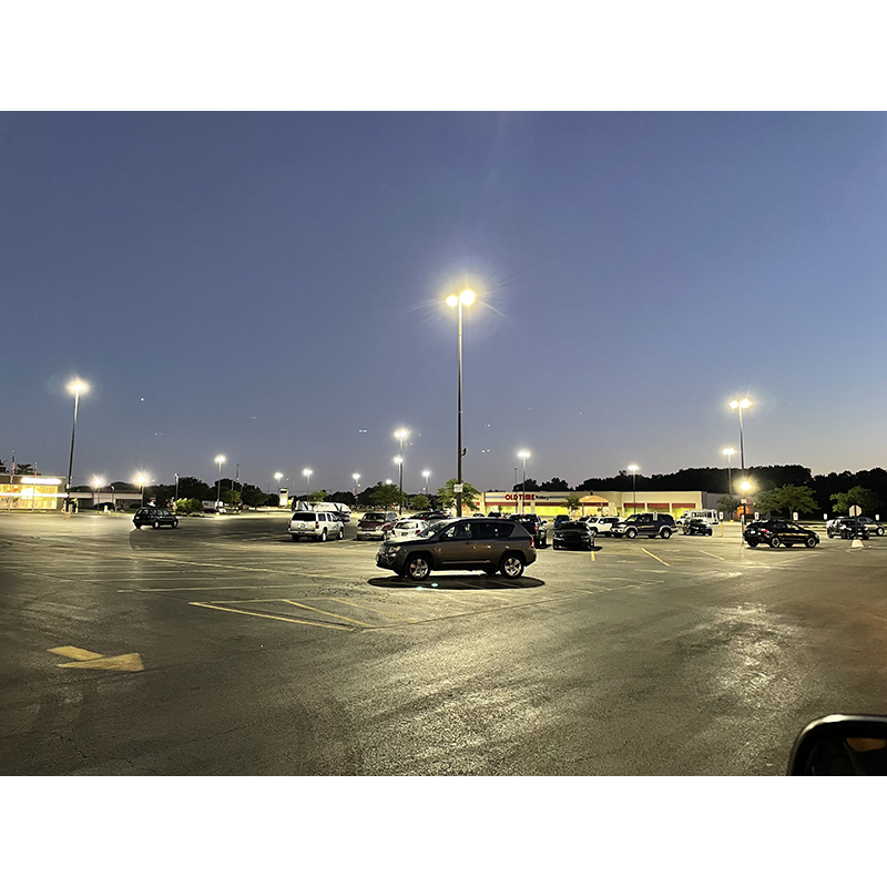Parking lot lighting installation and maintenance.