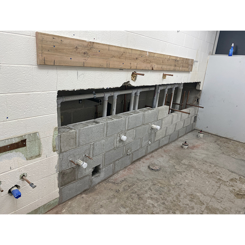 Interior masonry repair and building.