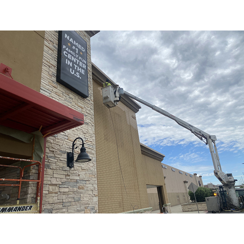 Commercial and retail exterior painting.