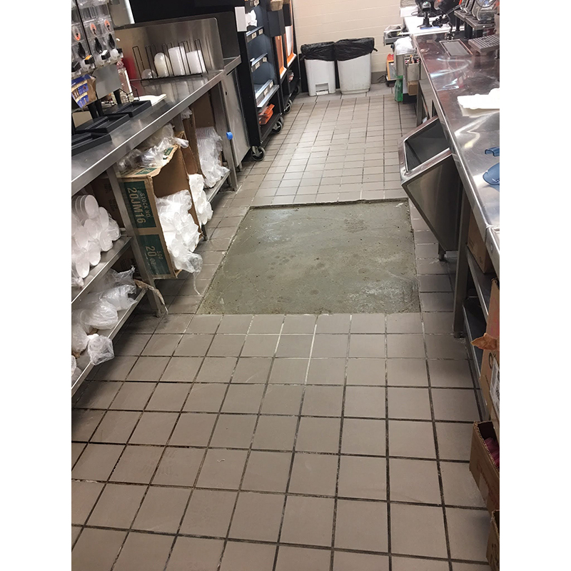 Interior sewer line repair.