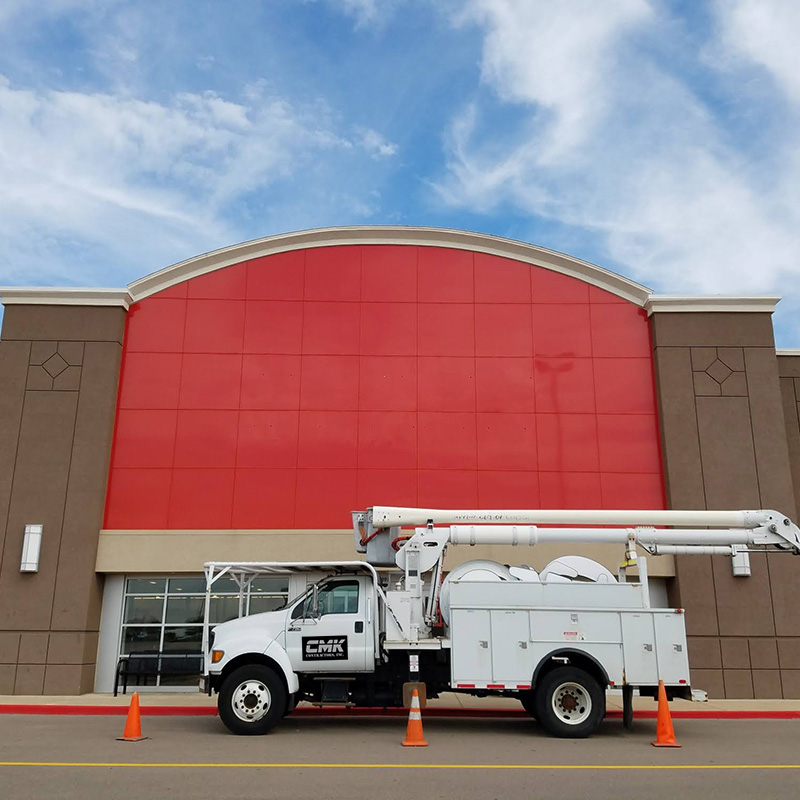 Sign maintenance and installation.