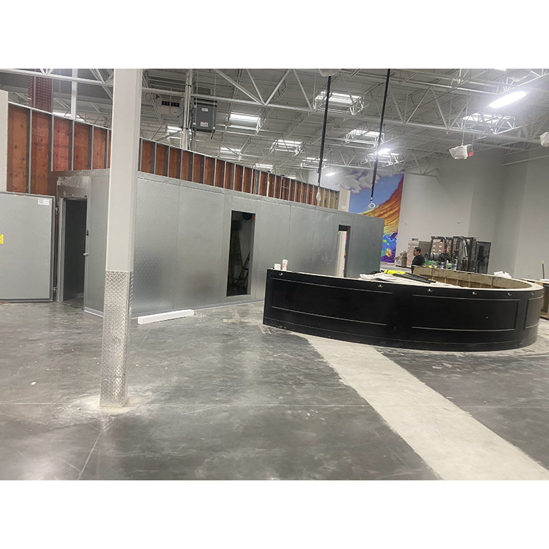 Scene 75 Romeoville, IL - Interior buildout entry checkin for guests.